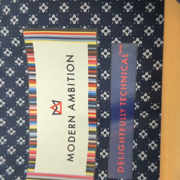 NWOT Modern Ambition Shirt Mens Large Button Long Sleeve Business  Blue Preppy - Picture 4 of 9